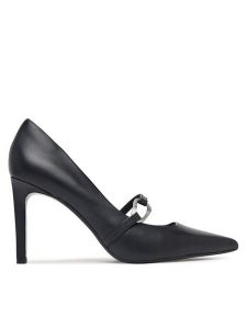 Calvin Klein Szpilki Ess Stiletto 90 Hdw Lth HW0HW03303 Czarny. Czarne szpilki Calvin Klein, bez wzorów, ze skóry, bez obcasa. Za 649,99 zł.