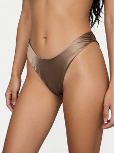 Calvin Klein Swimwear Dół od bikini LV00Q61116 Brązowy. Brązowe bikini Calvin Klein Swimwear, bez wzorów, z syntetyku. Za 229,99 zł.