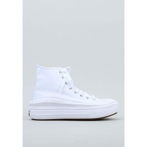 Trampki damskie Converse Chuck Taylor All Star Move Platform Hi. Białe buty sportowe Converse, bez wzorów, bez zapięcia. Za 336,99 zł.