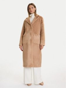 Rinascimento Płaszcz przejściowy CFC0122205003 Beżowy Regular Fit. Brązowe płaszcze Rinascimento, xl, bez wzorów, z syntetyku, bez kaptura. Za 759,99 zł.
