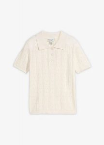 Sweter ażurowy z jedwabiem. Białe swetry klasyczne bonprix, bez kołnierzyka. Za 169,99 zł.