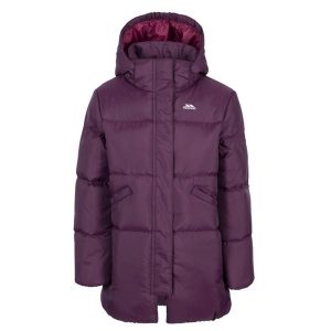 Trespass Ailie- Damska kurtka codzienna Potent Purple. Fioletowe kurtki Trespass, bez wzorów, z puchu, bez kaptura. Za 290,99 zł.