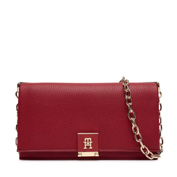 Torebka Tommy Hilfiger. Czerwone listonoszki TOMMY HILFIGER, bez wzorów, bez dodatków. Za 569,99 zł.