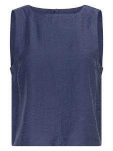 MOSS COPENHAGEN Top w kolorze granatowym rozmiar: S. Niebieskie topy Moss Copenhagen, s, bez wzorów, bez kołnierzyka, bez ramiączek. Za 83,42 zł.