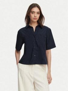 Tommy Hilfiger Koszula WW0WW48899 Granatowy Relaxed Fit. Niebieskie koszule TOMMY HILFIGER, m, bez wzorów, z bawełny, bez kołnierzyka, bez ramiączek. Za 369,99 zł.