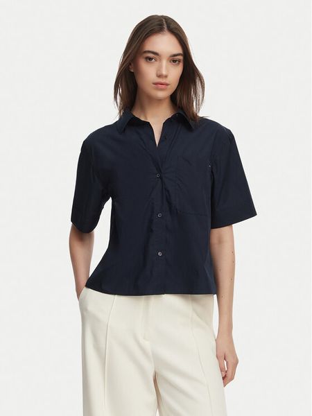 Tommy Hilfiger Koszula WW0WW48899 Granatowy Relaxed Fit. Niebieskie koszule TOMMY HILFIGER, m, bez wzorów, z bawełny, bez kołnierzyka, bez ramiączek. Za 252,99 zł.