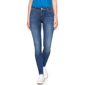 WRANGLER SUPER SKINNY SUMMER SKY W29JGT12W 112128559. Czarne rurki Wrangler, z bawełny. W wyprzedaży za 99,99 zł.