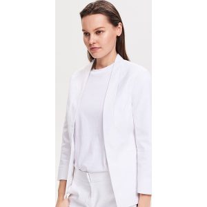 Taliowany żakiet - Biały. Marynarki i żakiety marki Reserved. Za 139,99 zł.