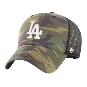 Czapka z daszkiem 47 Brand MLB Los Angeles Dodgers Camo Branson MVP. Zielone czapki 47 Brand, bez wzorów. Za 96,00 zł.