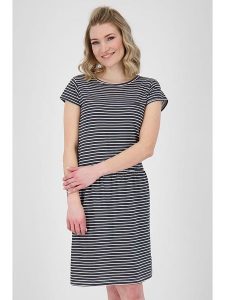 Alife and kickin Sukienka "Shanna" w kolorze granatowo-białym rozmiar: L. Niebieskie sukienki Alife and Kickin, l, bez wzorów, bez kołnierzyka, bez ramiączek, mini. Za 69,99 zł.