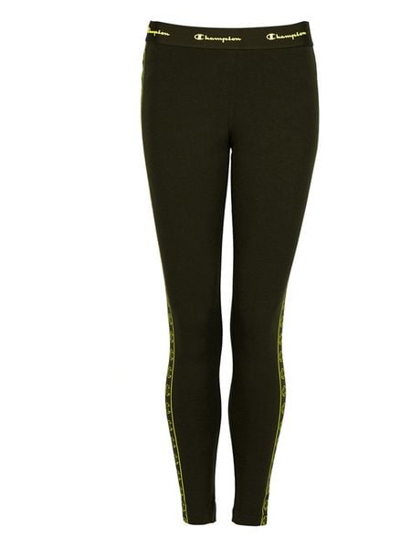 Legginsy fitness damskie. Zielone legginsy Champion, bez wzorów, z bawełny. Za 103,00 zł.
