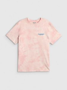4F T-shirt oversize z nadrukiem damski - różowy L. Czerwone t-shirty 4f, l, bez wzorów, z bawełny, bez kołnierzyka, bez ramiączek. Za 89,99 zł.