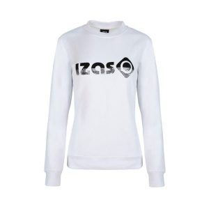 Podstawowa bluza bawełniana dla kobiet Izas RODHES W. Białe bluzy Izas, bez wzorów, z bawełny, bez kaptura. Za 160,83 zł.