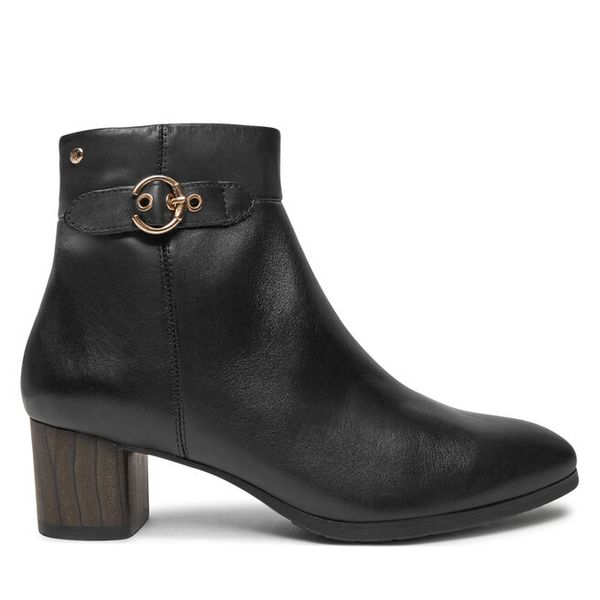 Botki Pikolinos. Czarne botki Pikolinos, bez wzorów, bez obcasa, na słupku, bez zapięcia. Za 519,99 zł.