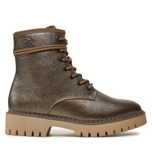 Trapery s.Oliver. Brązowe buty zimowe s.Oliver, bez obcasa, bez zapięcia. Za 229,99 zł.