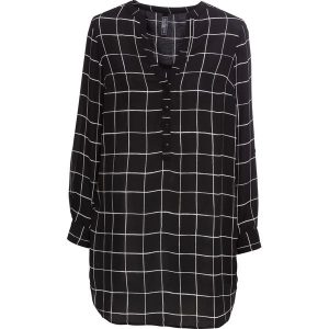 Długa bluzka. Czarne bluzki bonprix, bez wzorów, eleganckie, bez kołnierzyka, bez ramiączek. Za 114,99 zł.