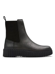 Clarks Skórzane sztyblety "Torhill Maple" w kolorze czarnym rozmiar: 39,5. Czarne botki Clarks, bez wzorów, bez obcasa, bez zapięcia. Za 346,99 zł.