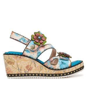 Sandały Laura Vita. Sandały LAURA VITA, bez wzorów, bez obcasa, na koturnie, bez zapięcia. Za 429,99 zł.