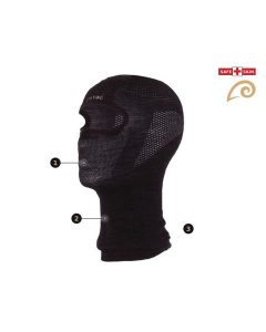 Czapka merino WUKLA. Czarne czapki LASTING, bez wzorów, z materiału, sportowe. Za 100,59 zł.