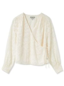 Scotch & Soda Bluzka w kolorze kremowym rozmiar: L. Brązowe bluzki Scotch & Soda, l, bez wzorów, bez kołnierzyka, bez ramiączek. Za 184,46 zł.