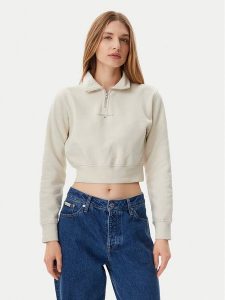 Tommy Jeans Bluza DW0DW20305 Beżowy Regular Fit. Brązowe bluzy Tommy Jeans, m, bez wzorów, z bawełny, bez kaptura. Za 259,99 zł.