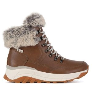 Trzewiki Rieker Revolution Lifestyle. Brązowe botki Rieker Revolution Lifestyle, bez wzorów, bez obcasa, na płaskiej podeszwie, bez zapięcia. Za 398,99 zł.