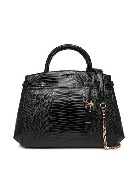 Guess Torebka Melinda HWKL99 33060 Czarny. Czarne torebki klasyczne Guess, z aplikacjami, ze skóry, bez dodatków. Za 411,99 zł.