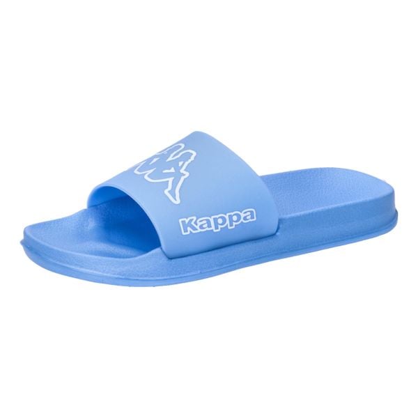 Klapki damskie na basen Kappa KRUS. Białe klapki Kappa, bez wzorów, z materiału, bez obcasa. W wyprzedaży za 59,00 zł.