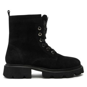 Trzewiki Alma En Pena. Czarne botki Alma en Pena, bez wzorów, bez obcasa, na płaskiej podeszwie, bez zapięcia. Za 569,99 zł.