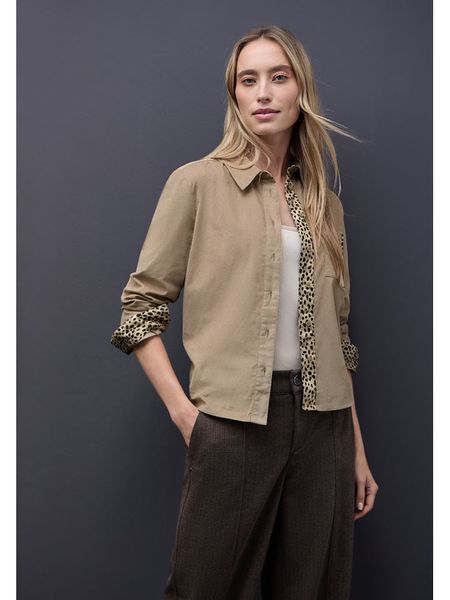 Street One Koszula w kolorze beżowym rozmiar: 42. Brązowe koszule Street One, bez wzorów, z bawełny, bez kołnierzyka, bez ramiączek. Za 144,58 zł.