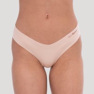Figi damskie bezszwowe Comfy 3Pak. Brązowe figi GYMBEAM, bez wzorów, z elastanu. Za 80,90 zł.