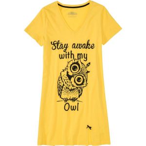 Koszula nocna bonprix złocisto-żółty z nadrukiem. Koszule nocne marki bonprix. Za 34,99 zł.