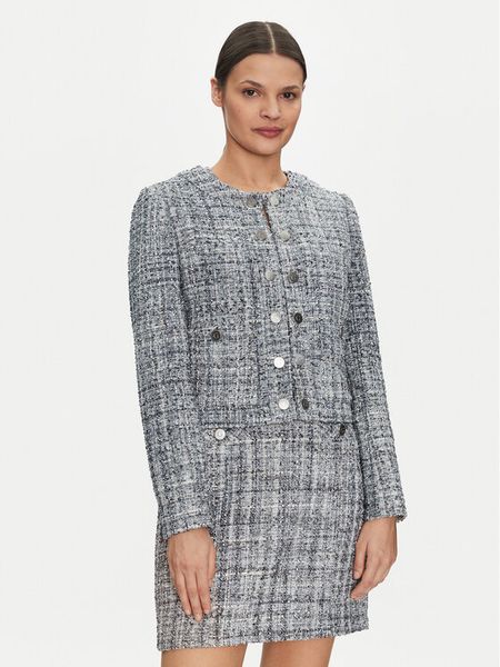 Guess Marynarka W5GL26 WH7I0 Szary Regular Fit. Szare marynarki i żakiety Guess, s, z aplikacjami, z syntetyku. Za 369,99 zł.