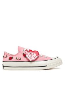 Converse Trampki Chuck 70 Roses A13649C Różowy. Czerwone trampki Converse, bez wzorów, z materiału, bez zapięcia. Za 289,99 zł.