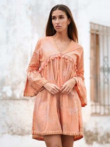Isla Bonita by SIGRIS Sukienka w kolorze pomarańczowym rozmiar: XXL. Pomarańczowe sukienki Isla Bonita by SIGRIS, xxl, bez wzorów, z bawełny, bez kołnierzyka, bez ramiączek, mini. Za 127,35 zł.