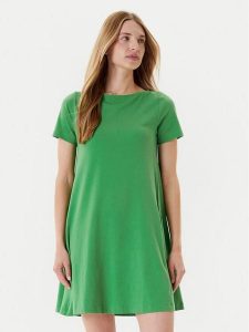United Colors Of Benetton Sukienka codzienna 3Z1RDV01E Zielony Regular Fit. Zielone kombinezony United Colors of Benetton, s, bez wzorów, z bawełny, bez kołnierzyka, bez ramiączek. Za 109,99 zł.