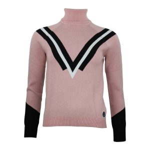 Damski sweter z golfem Peak Mountain Adonie. Czerwone golfy Peak Mountain, bez wzorów. Za 233,00 zł.