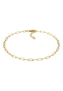 Elli Damski naszyjnik owalny Basic Summer Trend regulowany w pozłacanym srebrze próby 925 Sterling Silver Biżuteria dla stóp 1 ct. Szara naszyjniki Elli, pozłacane. Za 283,99 zł.