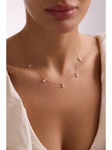 Heliophilia Pozłacany naszyjnik z elementami ozdobnymi - dł. 42 cm rozmiar: onesize. Żółte naszyjniki Heliophilia, z cyrkonią, pozłacane. Za 104,99 zł.