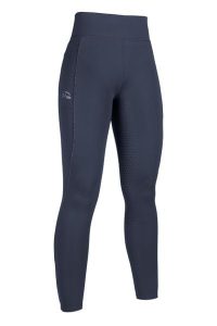 Damskie legginsy jeździeckie z pełną przyczepnością HKM Alice. Niebieskie legginsy HKM, bez wzorów, z materiału. Za 291,00 zł.