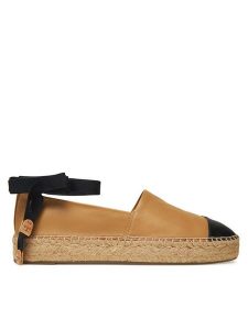 Tory Burch Espadryle 164724 Brązowy. Brązowe espadryle Tory Burch, bez wzorów, ze skóry, bez obcasa. Za 1 009,00 zł.