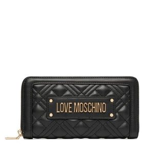Portfel LOVE MOSCHINO. Czarne portfele LOVE MOSCHINO, bez wzorów. Za 439,99 zł.