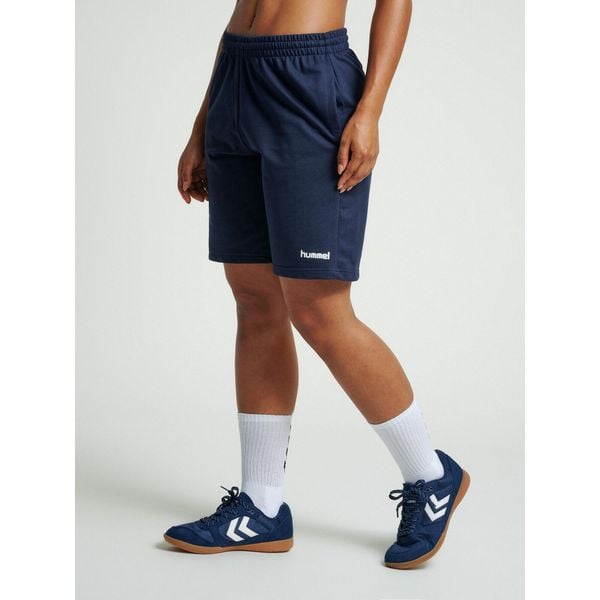 Spodenki bawełniane sportowe damskie Hummel Go Cotton Bermuda Shorts Woman. Niebieskie spodenki sportowe Hummel, s, bez wzorów, z bawełny, do piłki ręcznej. Za 129,00 zł.