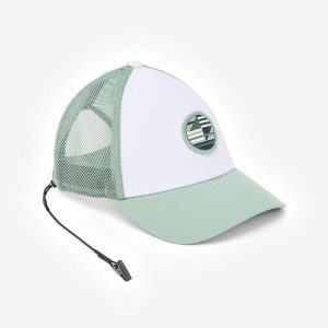 Second Life - Czapka z daszkiem żeglarska Decathlon 500 - Stan Doskonały. Białe czapki DECATHLON, bez wzorów, z materiału. Za 41,99 zł.