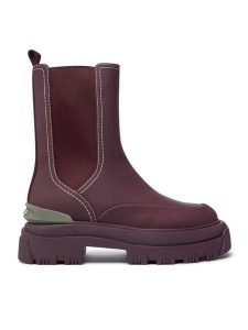 HOFF Sztyblety Lake 22425002 Bordowy. Czerwone botki HOFF, bez wzorów, ze skóry, bez obcasa, na płaskiej podeszwie, bez zapięcia. Za 569,99 zł.