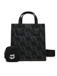 KARL LAGERFELD Torebka A1W30130 Czarny. Czarne torebki klasyczne KARL LAGERFELD, bez wzorów, z materiału, bez dodatków. Za 499,99 zł.