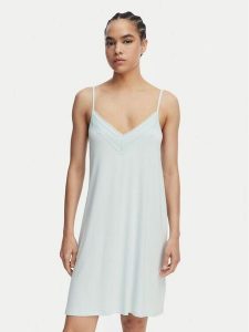 Ysabel Mora Koszula nocna 10824 Zielony jasny Regular Fit. Zielone koszule nocne ysabel mora, bez wzorów, z wiskozy, bez ramiączek. Za 169,99 zł.