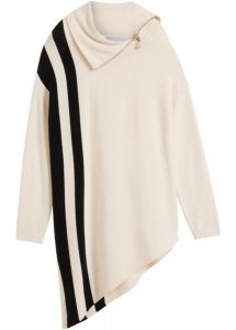 Sweter z dołem wyciętym w szpic. Czarne swetry klasyczne bonprix, bez kołnierzyka. Za 149,99 zł.