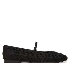 Baleriny Tamaris. Czarne balerinki Tamaris, bez wzorów, bez obcasa, bez zapięcia. Za 179,99 zł.