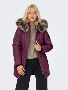 ONLY Parka w kolorze fioletowym rozmiar: XS. Różowe płaszcze ONLY, xs, bez wzorów, bez kaptura. Za 167,28 zł.